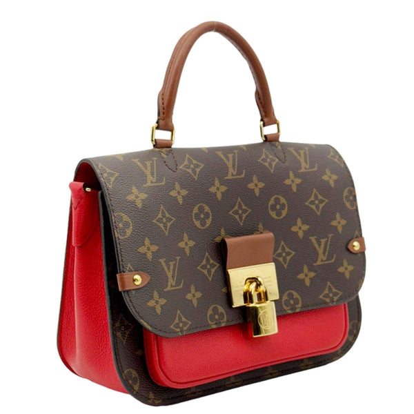 LOUIS VUITTON Vaugirard Monogram Canvas Shoulder Bag Coquelicot