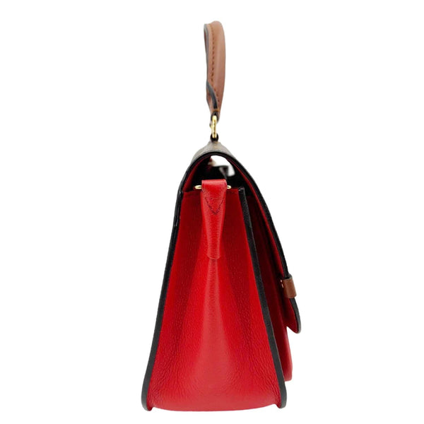 LOUIS VUITTON Vaugirard Monogram Canvas Shoulder Bag Coquelicot