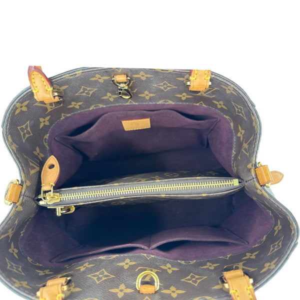 LOUIS VUITTON Montaigne BB Monogram Canvas Shoulder Bag Brown