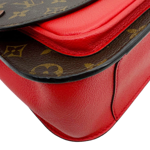 LOUIS VUITTON Vaugirard Monogram Canvas Shoulder Bag Coquelicot