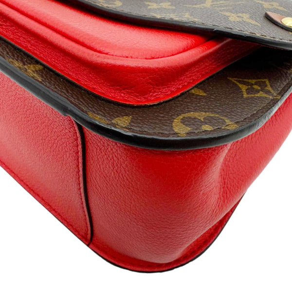 LOUIS VUITTON Vaugirard Monogram Canvas Shoulder Bag Coquelicot