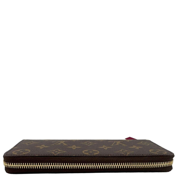 LOUIS VUITTON Clemence Monogram Canvas Zippy Wallet Brown