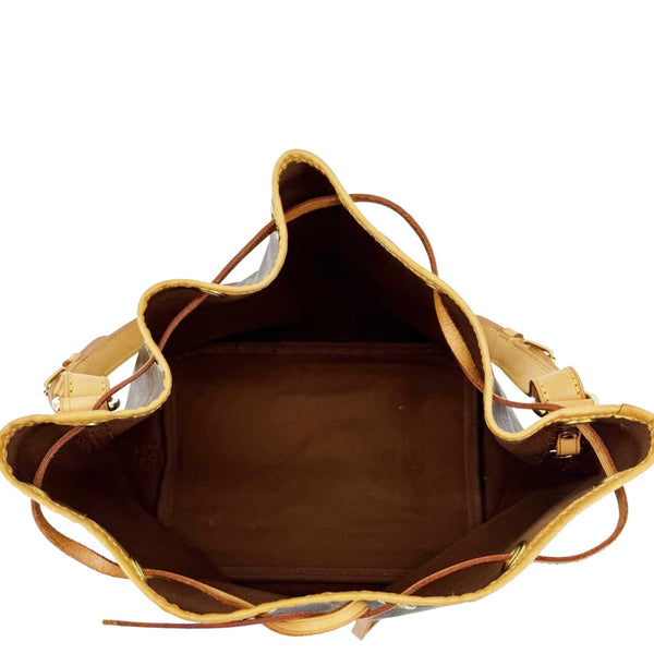 LOUIS VUITTON Petit Noe Monogram Canvas Shoulder Bag Brown