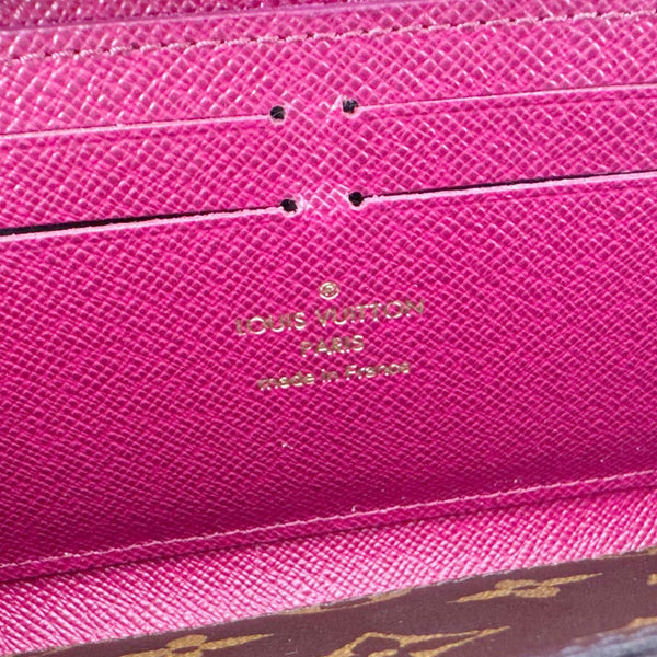 LOUIS VUITTON Clemence Monogram Canvas Zippy Wallet Brown