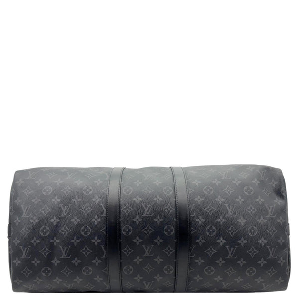 LOUIS VUITTON Keepall 55 Bandouliere Monogram Eclipse Travel Bag Black