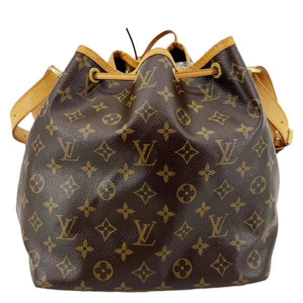 LOUIS VUITTON Petit Noe Monogram Canvas Shoulder Bag Brown