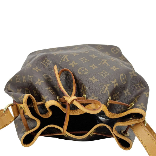 LOUIS VUITTON Petit Noe Monogram Canvas Shoulder Bag Brown