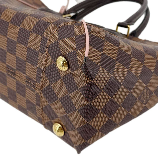 LOUIS VUITTON Caissa MM Damier Ebene Tote Bag Rose Ballerine