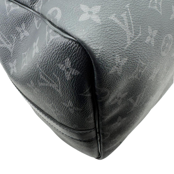 LOUIS VUITTON Keepall 55 Bandouliere Monogram Eclipse Travel Bag Black