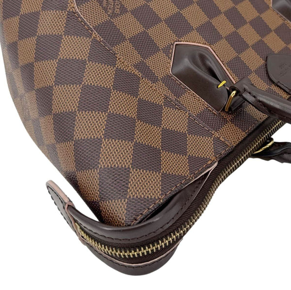 LOUIS VUITTON Caissa MM Damier Ebene Tote Bag Rose Ballerine