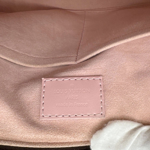 LOUIS VUITTON Caissa MM Damier Ebene Tote Bag Rose Ballerine