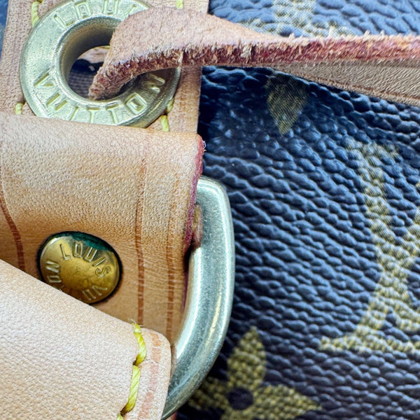 LOUIS VUITTON Petit Noe Monogram Canvas Shoulder Bag Brown