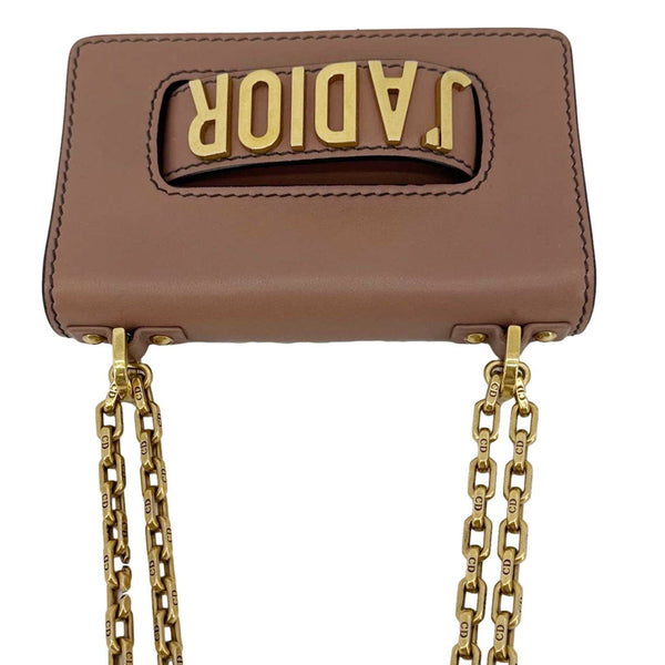 CHRISTIAN DIOR J'Adior Flap Mini Leather Chain Shoulder Bag Rose Poudre