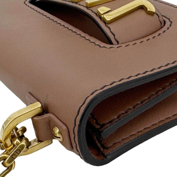 CHRISTIAN DIOR J'Adior Flap Mini Leather Chain Shoulder Bag Rose Poudre