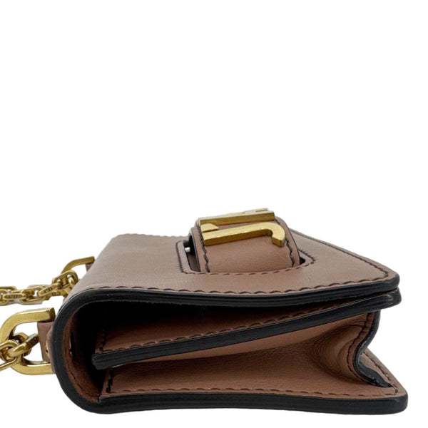 CHRISTIAN DIOR J'Adior Flap Mini Leather Chain Shoulder Bag Rose Poudre