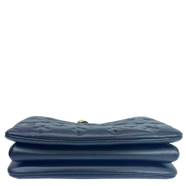 LOUIS VUITTON Coussin BB Monogram Embossed Leather Shoulder Bag Black