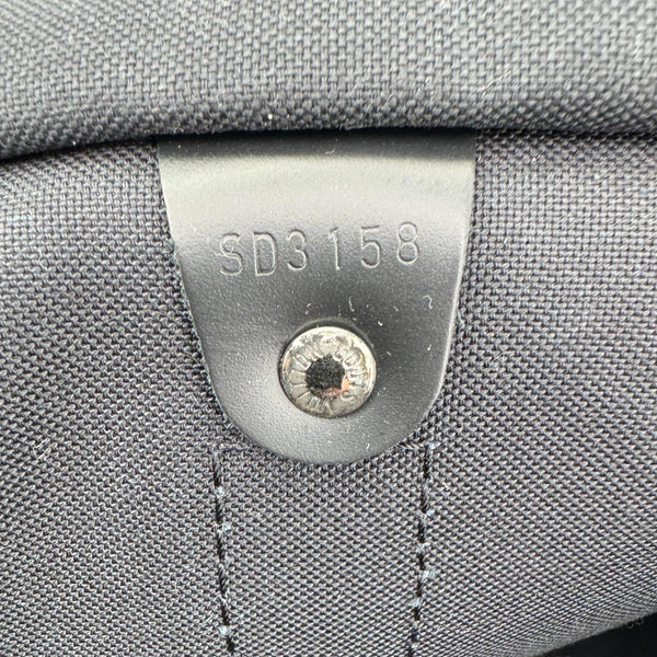 LOUIS VUITTON Keepall 55 Bandouliere Monogram Eclipse Travel Bag Black