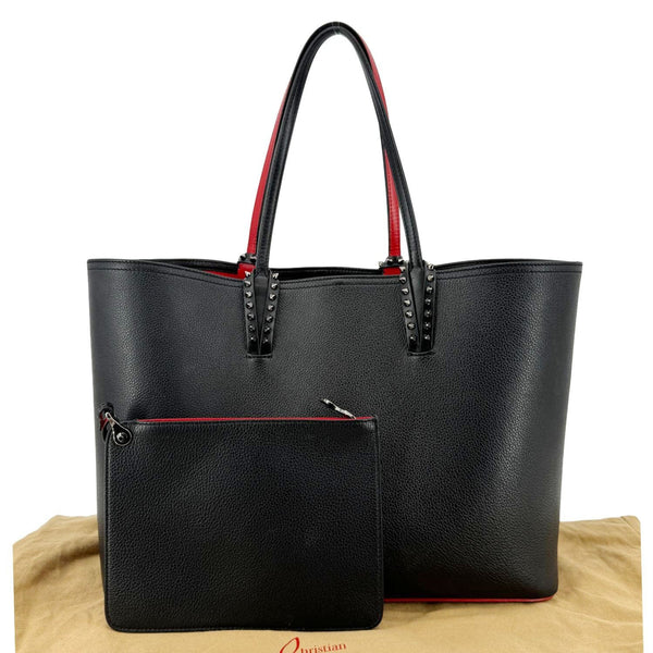 CHRISTIAN LOUBOUTIN Cabata Leather Tote Bag Black