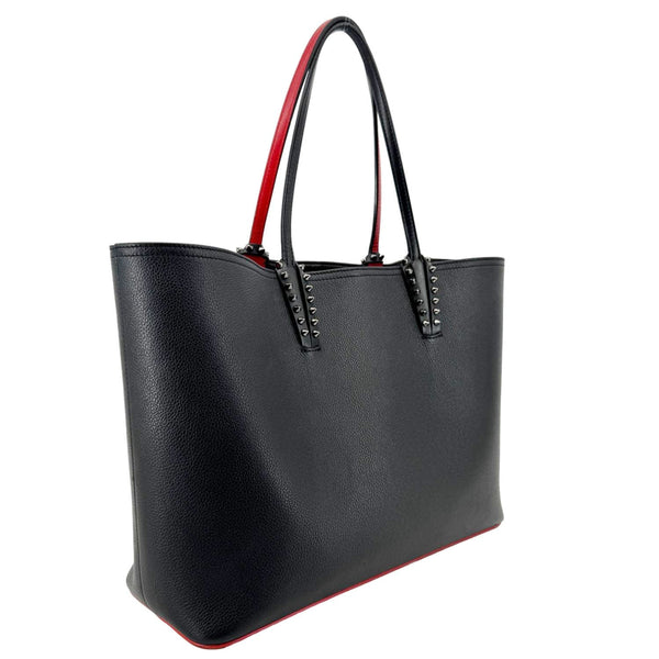 CHRISTIAN LOUBOUTIN Cabata Leather Tote Bag Black