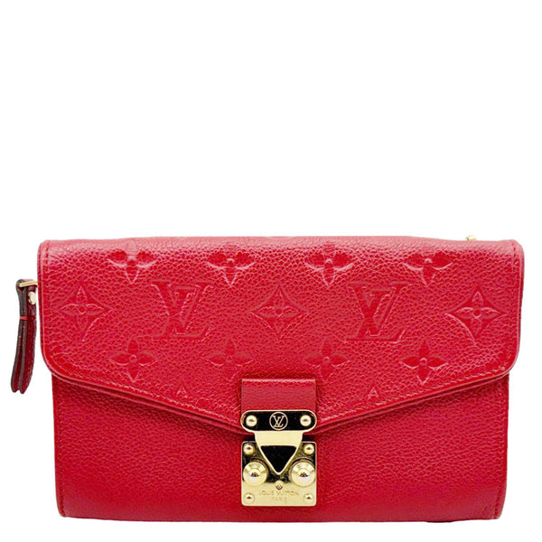 LOUIS VUITTON St Germain Pochette Empreinte Leather Shoulder Bag Red