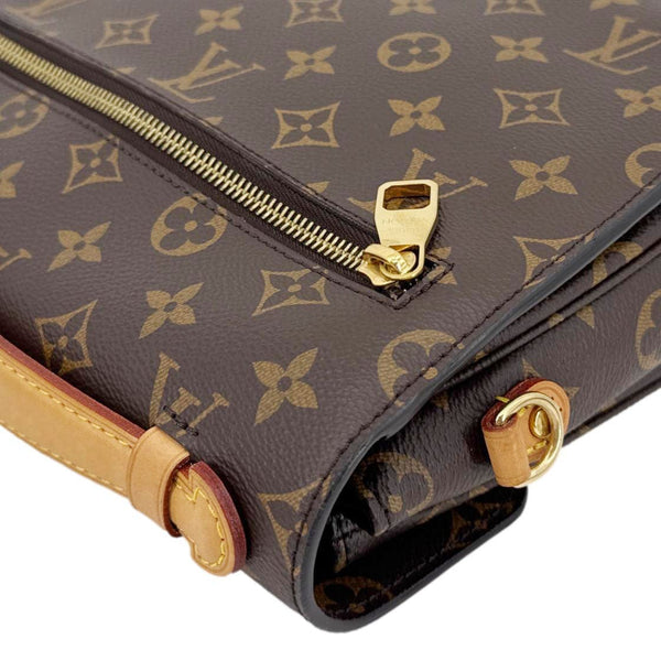 LOUIS VUITTON Metis Pochette Monogram Canvas Crossbody Bag Brown