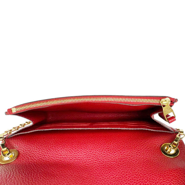 LOUIS VUITTON St Germain Pochette Empreinte Leather Shoulder Bag Red
