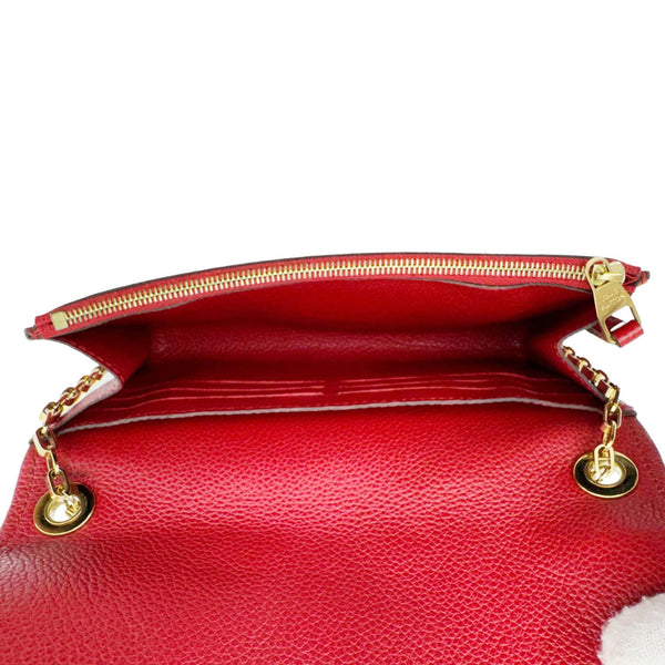 LOUIS VUITTON St Germain Pochette Empreinte Leather Shoulder Bag Red