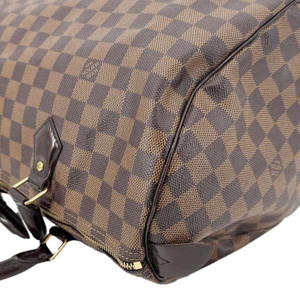 LOUIS VUITTON Speedy 35 Damier Ebene Satchel Bag Brown