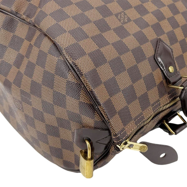 LOUIS VUITTON Speedy 35 Damier Ebene Satchel Bag Brown
