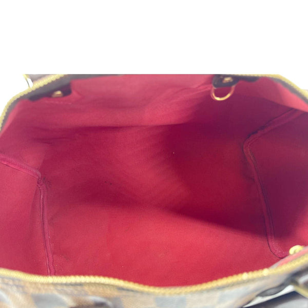 LOUIS VUITTON Speedy 35 Damier Ebene Satchel Bag Brown