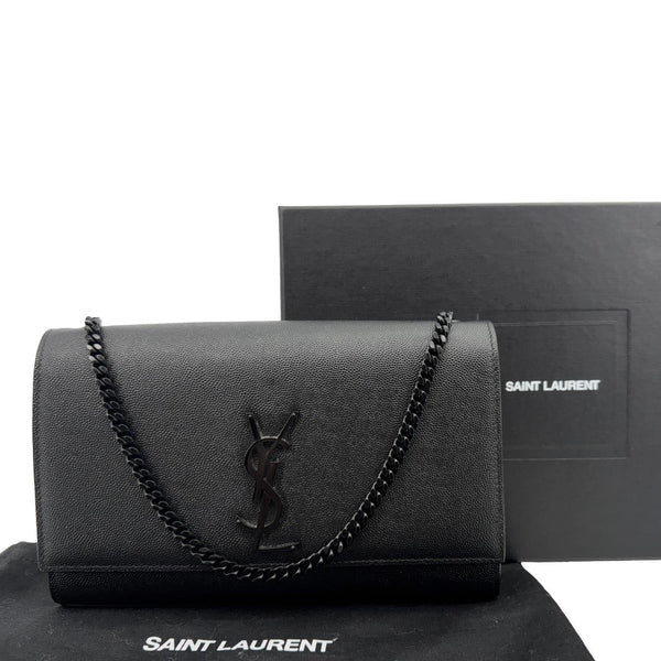 YVES SAINT LAURENT Kate Small Grain De Poudre Crossbody Bag Black