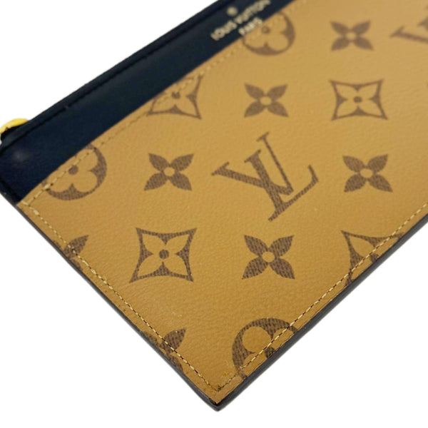 LOUIS VUITTON Slim Purse Monogram Reverse Canvas Wallet Brown