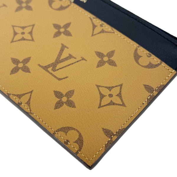 LOUIS VUITTON Slim Purse Monogram Reverse Canvas Wallet Brown