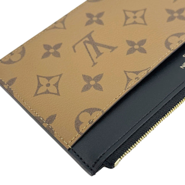 LOUIS VUITTON Slim Purse Monogram Reverse Canvas Wallet Brown
