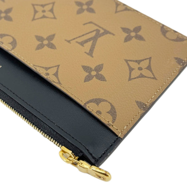 LOUIS VUITTON Slim Purse Monogram Reverse Canvas Wallet Brown