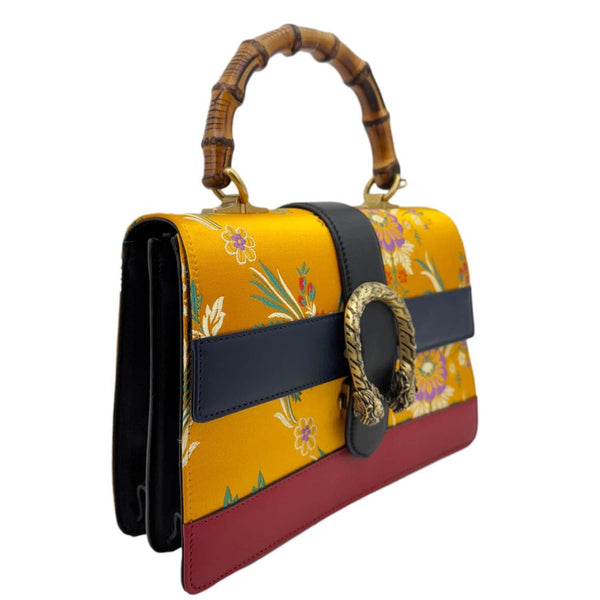GUCCI Dionysus Medium Top Handle Floral Jacquard Shoulder Bag Multicolor 448075
