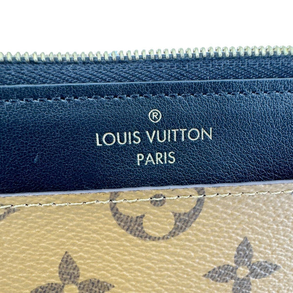 LOUIS VUITTON Slim Purse Monogram Reverse Canvas Wallet Brown