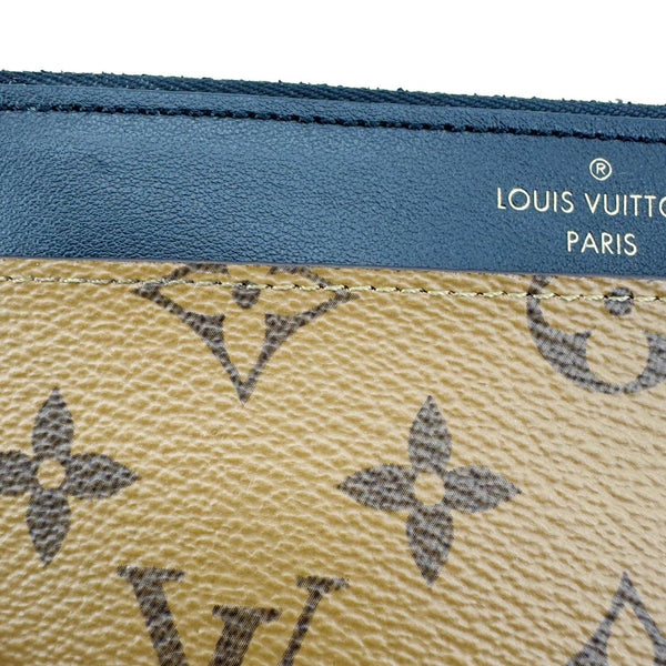 LOUIS VUITTON Slim Purse Monogram Reverse Canvas Wallet Brown