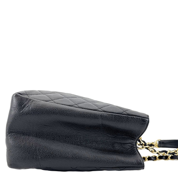 CHANEL Grand Shopping Quilted Leather Tote Bag Black