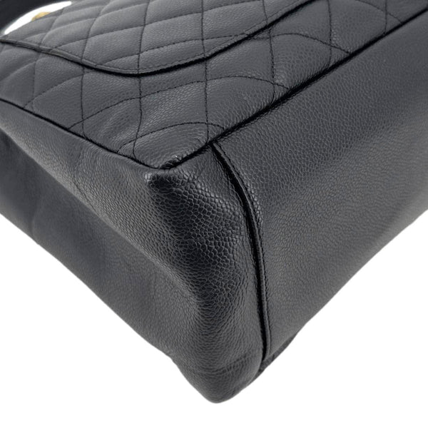 CHANEL Grand Shopping Quilted Leather Tote Bag Black