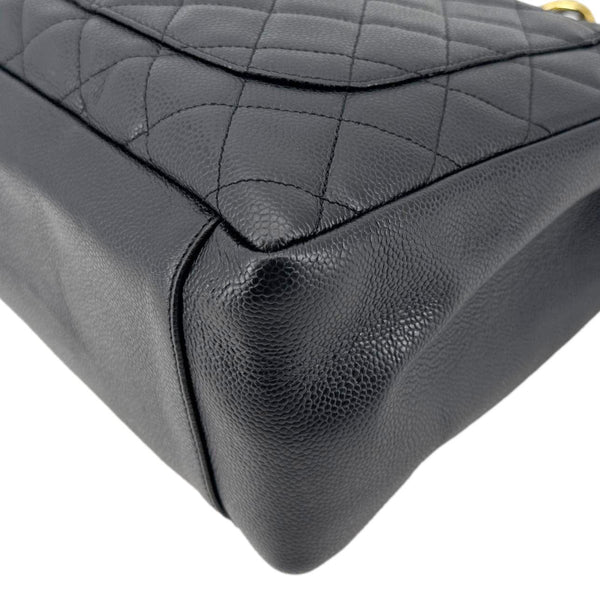 CHANEL Grand Shopping Quilted Leather Tote Bag Black