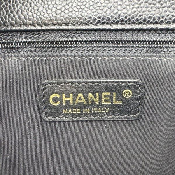 CHANEL Grand Shopping Quilted Leather Tote Bag Black