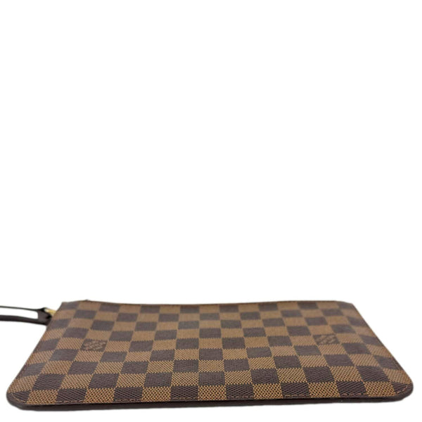 LOUIS VUITTON  Neverfull Damier Ebene Pochette Wristlet Pouch Brown