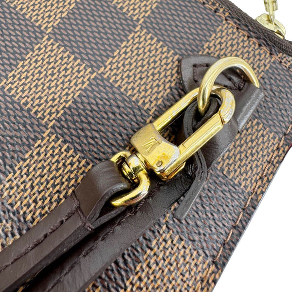 LOUIS VUITTON  Neverfull Damier Ebene Pochette Wristlet Pouch Brown
