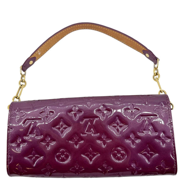 LOUIS VUITTON Sunset Boulevard Monogram Vernis Shoulder Bag Dark Purple