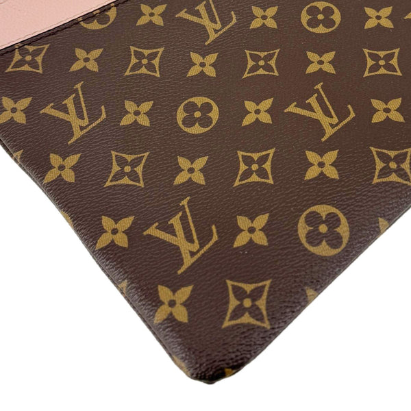 LOUIS VUITTON Daily Pouch Monogram Canvas Clutch Pink