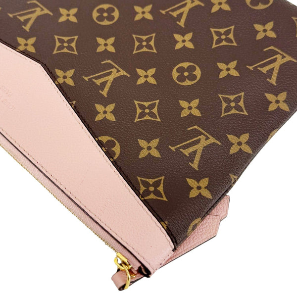 LOUIS VUITTON Daily Pouch Monogram Canvas Clutch Pink