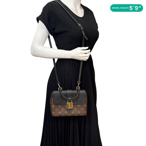 LOUIS VUITTON Locky BB Monogram Canvas Shoulder Bag Brown