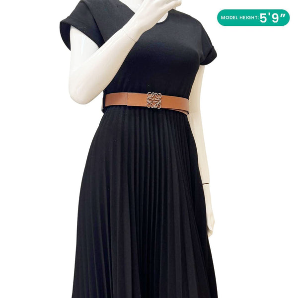 LOEWE Anagram Reversible Leather Belt Brown Size 85/34