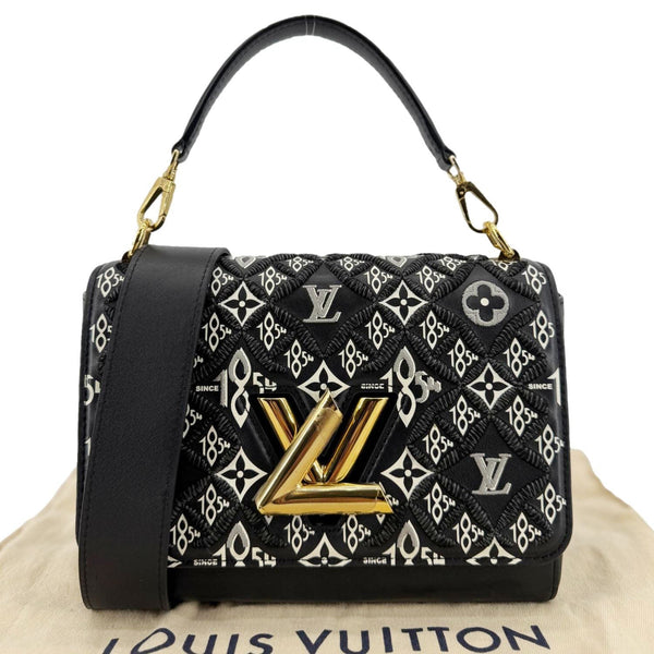 LOUIS VUITTON Metis Pochette Jacquard Since 1854 Leather Top Handle Satchel Bag Black